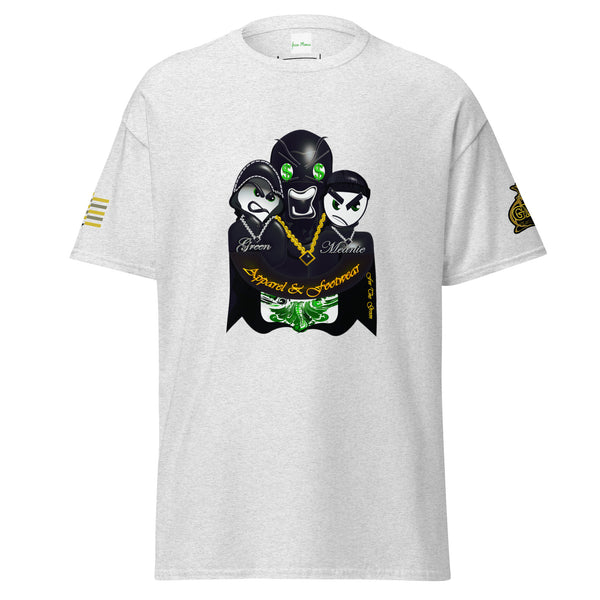 3 man logo Green Meanie classic tee