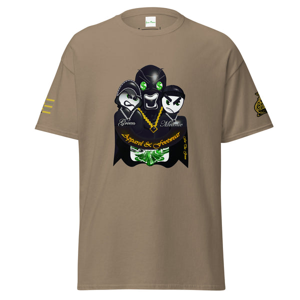 3 man logo Green Meanie classic tee