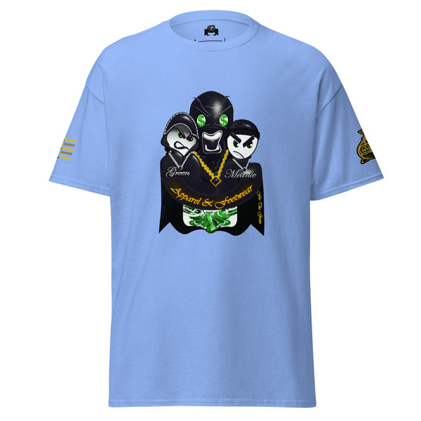 3 man logo Green Meanie classic tee