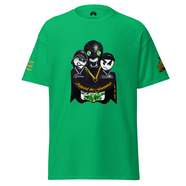 3 man logo Green Meanie classic tee