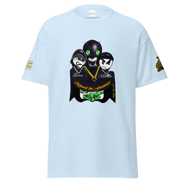 3 man logo Green Meanie classic tee