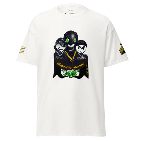 3 man logo Green Meanie classic tee